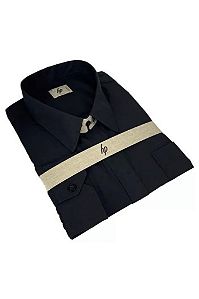 Camisa Social Masculina Manga Longa Algodão HP