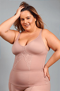 Modelador Camisete Com Renda e Sem Bojo, Em Tecido Duplo Sensual Redutora Duloren