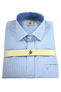 Camisa Manga Curta Masculina Azul HP Camisaria