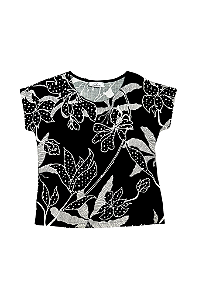 Blusa Benefice Japonesa Estampada Cor do Céu