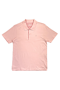 Camisa Polo Sem Bolso Essencial Algodão Rosa Bale Dockston