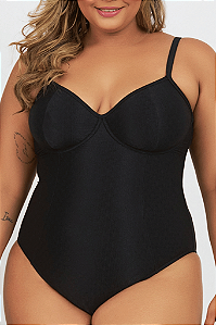 Maiô Meia Taça Liso Plus Size Banho de Mar