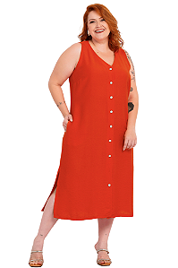 Vestido Longuete Feminino Marinho Medi Plus
