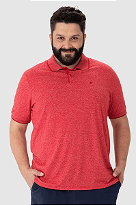 Camisa Polo Plus Size Básica Em Malha Rajada Masculina Malwee