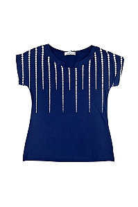 Blusa Forte Japonesa Barrada Cor Do Céu