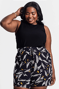 Regata Plus Size Em Ribana Canelada Secret Glam