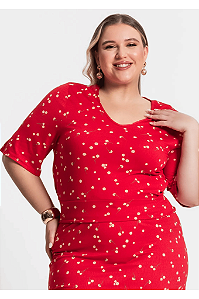Blusa Feminina Plus Size Estampada Secret Glam