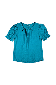 Blusa Azul Feminina Capim Rosa