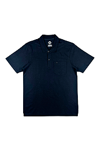 Camisa Polo Preta Com Bolso Essencial Dockston