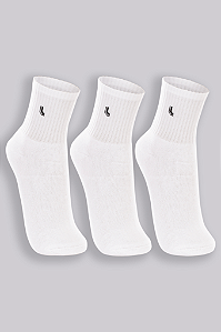 Kit Com 3 Pares De Meia Adulto Cano Médio Lupo Sport