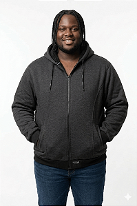 Casaco Masculino Jaqueta Com Ziper e Capuz HF