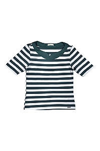 Blusa Listrada Meia Manga Medimodas