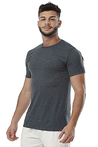 Camiseta Básica Masculina com Cobre-Gola e Design Moderno Elite
