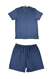 Pijama Masculino com Filete na Gola V Venere