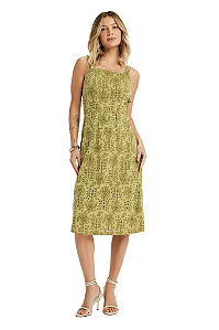 Vestido Feminino Midi Tropical Devorê Marialícia