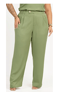 Calça Pregas Viscose Sarjada Medi Modas