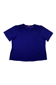 Blusa Meia Manga com Detalhe no Decote Fêmena