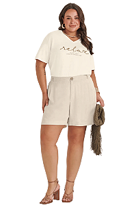 Shorts Curto Feminino Plus Size Secret Glam