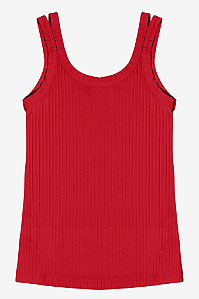 Blusa com Alças em Ribana Canelada Rovitex