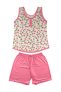Pijama Estampado Sem Manga Tradicional Di Frangy