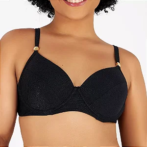 Top Feminino Com Bojo e Recorte Liso Anatômico Banho de Mar