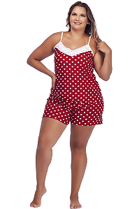 Short Doll Estampado Alça Fina Liganete Souza