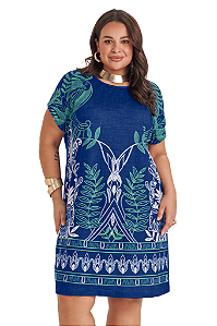 Vestido Curto Viscotorcion Plus Size Secret Glam