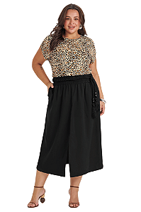 Blusa Manga Curta Plus Size Secret Glam