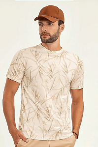 Camiseta Masculina Manga Curta Meia Malha Diametro