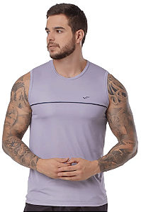 Camiseta Regata 100% Poliéster com Detalhe em Cor Contrastante Elite