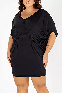 Vestido Blusão Gola V Banho De Mar