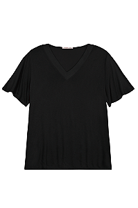 Blusa Meia Manga Viscose Tricot Plus Size Secret Glam
