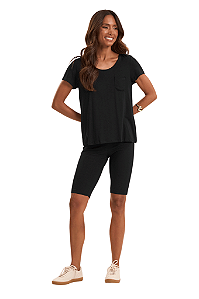 Bermuda Ciclista Feminina em Cotton Pesado Rovitex