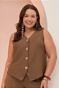 Colete Feminino Plus Size Gorgurinho Lunender