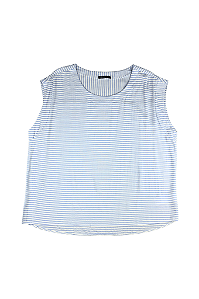 Blusa Sem Manga Viscose Plana List Mirasul