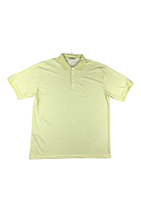 Camisa Polo Piquet Mix Linen Amarela Manga Curta Ferreira Mello