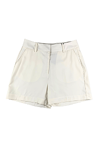 Short Feminino Com Bolsos Creme Lunar Poliester Lunender