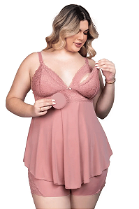 Short Doll Amamentação em Renda e Liganete Santa Passion