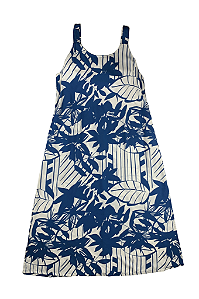 Vestido Vida Manga Curta Evasê Midi Manga Pregas Cor Do Céu