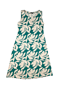 Vestido Vida Sem Manga Evasê Midi Com Bolsos Cor Do Céu