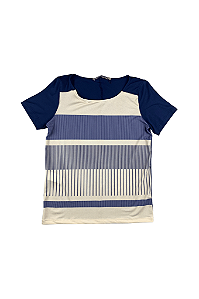 Blusa Manga Curta Listrada Feminina Tradicinal Miravest