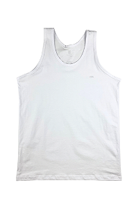 Camiseta Regata Branca Basica Sem Filete Venere