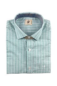 Camisa Social Manga Curta Masculina Algodão HP Ouro