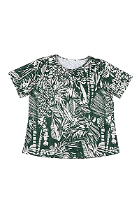 Blusa Feminina Meia Manga Alongada Essence Verde Mirasul