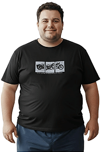 Camiseta Plus Size Estampa de Moto Rippoint