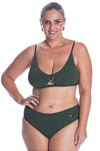 Top com Bojo Removível e Ampla Cobertura em Jacquard Duallin