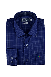 Camisa Social Manga Longa Masculina Algodão Italia HP Premium