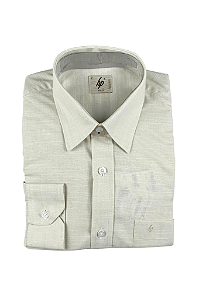 Camisa Social com Bolso Manga Longa 100% Algodão HP