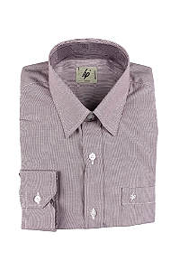 Camisa Social Com Bolso Manga Longa Listrada HP