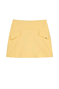 Short Saia Feminino Recortes Lapela Marialícia
